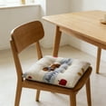 thumbnail image 1 of Cojín de silla sólido | Cojín de asiento flocado súper suave y transpirable | Cojín cuadrado de 40 x 40 cm para cocina, comedor, sala de estar, dormitorio o suelo, 1 of 6