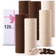 thumbnail image 2 of 120 count No  Thick Hair Ties, Large Soft Seamless Nylon Hair Elastics for Women, Ponytail Holders - Blonde & Brown, 2 of 7