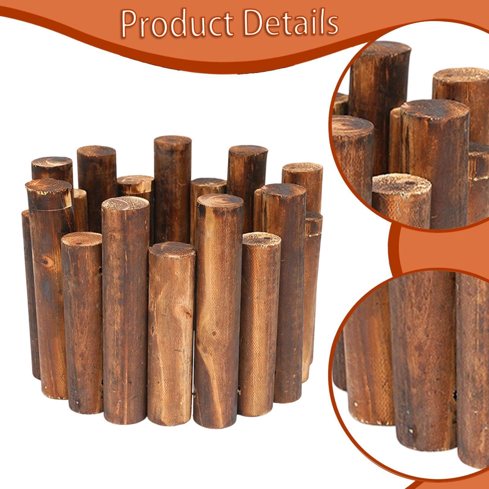 Aymzbd Wood Garden Fence Decorative Border Decor Wood Fence Landscaping Edging Border for Tree Plant Borders Indoor Flower Beds Yard M