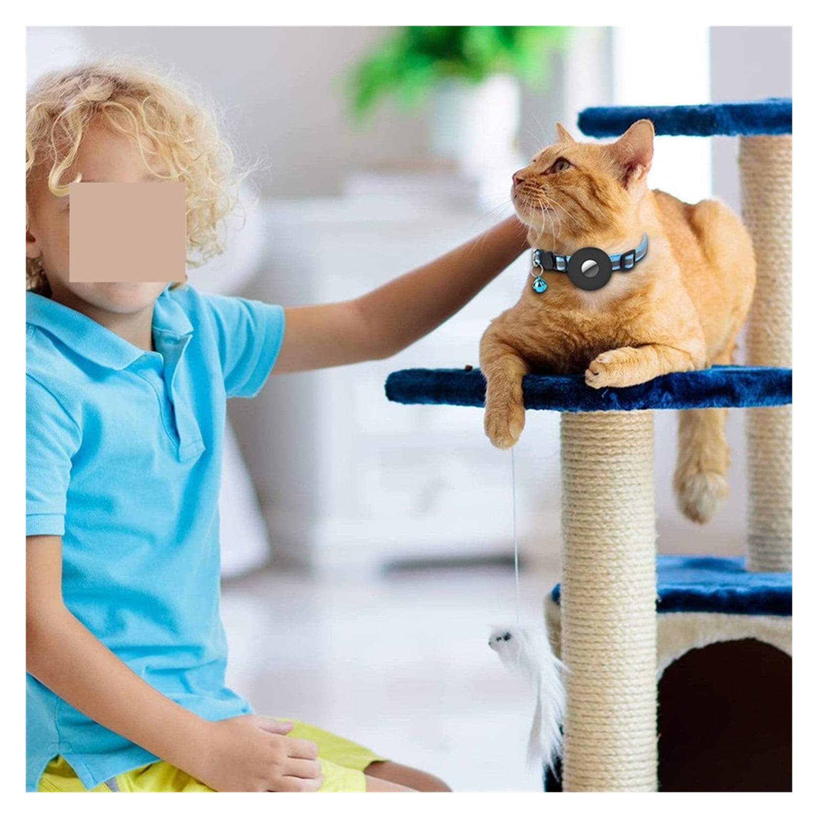 2pcs For Cover Cat Collar Bell Ring Luminous Nylon Kitten Dog Collar For GPS Finder Anti Loss Tracker Device - Quick Location
