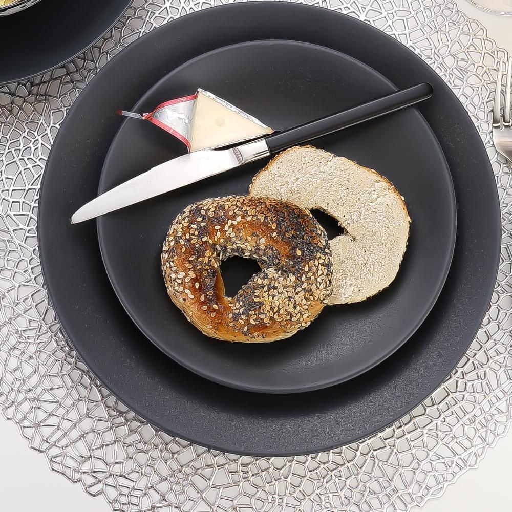 Assiette à dîner en grès Granito 27 cm par Mesa Ceramic Ensemble de 4