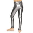 thumbnail image 3 of Stretch Is Comfort Girl's Metallic Mystique Leggings Shiny and Stretchy | Child Size 4 - 12, 3 of 6