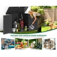 thumbnail image 6 of OROFULL 30 Cu.Ft Outdoor Storage Shed, Waterproof Resin Horizontal Cabinet with Lockable Doors for Patio, Backyard & Garden Tools, Black, 6 of 8