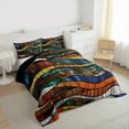 thumbnail image 3 of Manfei Colorful bohemian Stripes Bedding Comforter Set,Boho Theme Twin Comforter Sets,Modern Abstract Desgin Bedding Set For Men Women,Breathable Home Decor Reversible,2pcs, 3 of 8