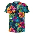 thumbnail image 5 of T Shirt For Men Lily Floral Print Colorful Flower Retro T-Shirts Male Fun Tshirt Original Short Slee, 5 of 7
