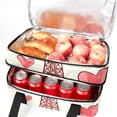 thumbnail image 5 of Valentine's Day Double Layered Insulated Lunch Bag with Two Compartments, Large Capacity, Refrigerated, Hand-Carried - 7.1x11.4x16.1 Inches, 5 of 6