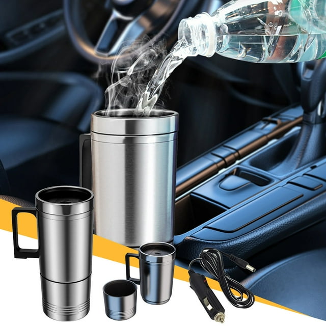 Dvkptbk Car Heating Cup,Car Electric Heating Cup Kettle 12V 300ml Car Electric Coffee Tea Water Mug Vehicle Heating Drinking Cup Bottle Cars Heating Cup Car Accessories