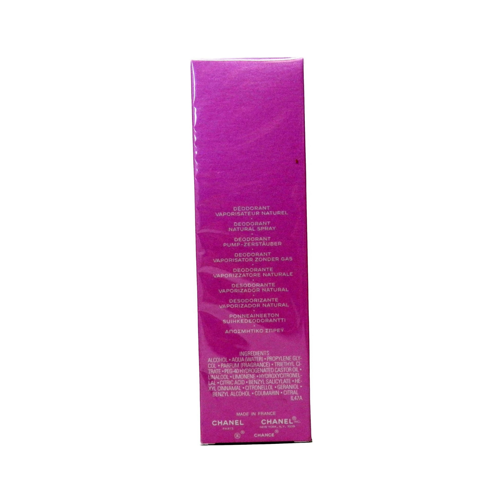 Chanel Chance Deodorant Spray 3.4 Ounces Walmart