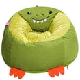 thumbnail image 2 of Posh Creations Cute Soft Bean Bag Chair for Kids, Furry, 2.5ft, Large, Animal - Dinosaur T-Rex, 2 of 4