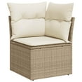 thumbnail image 4 of vidaXL Garden Sofa Set Beige, 4 of 9