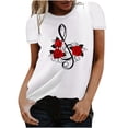 thumbnail image 1 of DPTALR T-shirt à Manches Courtes et Col Rond Décontracté pour Femmes, 1 of 5