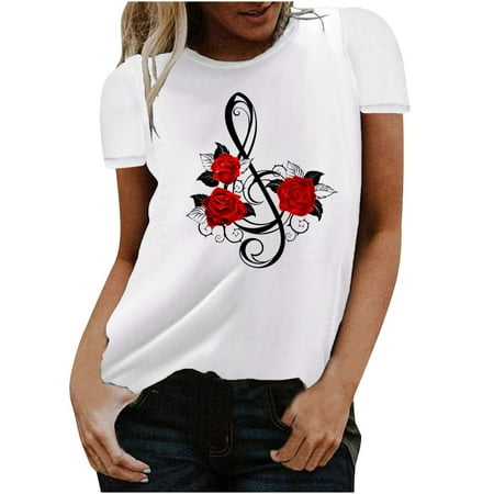 Graphic Shirt for Women Funny Print Short Sleeve Cute Juniors Tops Teen Girl Tee Funny T Shirt