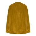 thumbnail image 6 of gakvbuo Velvet Button Down Shirts For Women Dressy Fashion Women's Casual Long Sleeve V Neck Loose Shirt Blouse Tops, 6 of 6