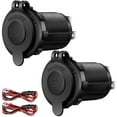 thumbnail image 1 of 2 Pack Cigarette Lighter Socket Car Marine Motorcycle ATV RV Lighter Socket Power Outlet Socket Receptacle 12V Waterproof Plug by KATEA, 1 of 6