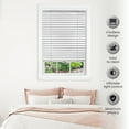thumbnail image 6 of PowerSellerUSA Cordless Window Blinds, 2" Slats Vinyl Mini Blind, Premium Embossed Woodgrain, Anti-UV Window Treatment, White, 31" Width x 64" Length, (Fits windows 23" - 64"), 6 of 9