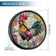 thumbnail image 3 of Voice Activated Clock with Glow Light 12 Inch Large Silent Wall Clock Battery Operated for Home Decor Colorful Rooster, 3 of 8