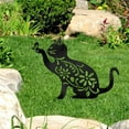 HOTBEST Black CAT Cat Silhouette Garden Statues Decorative Metal Cat