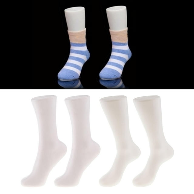 4pcs Plástico Adulto Pies Maniquí Pie Modelo Herramienta Zapatos Sandalia Calcetines Pantalla Macarena Pie de maniquí