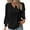 Black, variant on Women's Lace Trim T-Shirt, Long Sleeve V Neck Loose Fit Blouse, Elegant Casual Top for Work, Date, Travel, Daily Wear and Versatile Outfits Black L