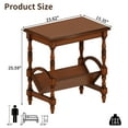 thumbnail image 4 of LiviNest Wooden Side Table with Magazine Rack: 2-in-1 Storage & Display - 200 LBS Capacity for Living Room & Bedroom - Classic Cherry Finish Rubberwood Legs, 4 of 4