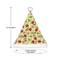thumbnail image 3 of Fuzoiu Cherries and Ladybirds Print Santa Hat Christmas Hat for Adults,Santa Hats with Pompom, Unisex Xmas Holiday Hat for Christmas New Year Festive Party Supplies, 3 of 6