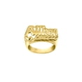 thumbnail image 3 of 24K Gold Plated Sterling Silver Personalized Name Ring - Heart and Leaf Design Below Name - Size 8 - Made in USA, 3 of 4