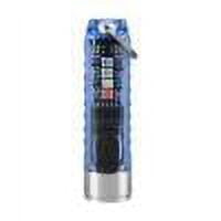 Mini linterna ajustable de 10 engranajes con luz de llavero para trabajo de camping (azul)