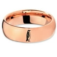 thumbnail image 2 of Tungsten Emperor King Penguin Standing Band Ring 7mm Men Women Comfort Fit 18k Rose Gold Dome Polished, 2 of 4