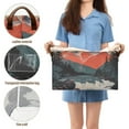 thumbnail image 5 of Yayeee Foldable Storage Basket for Shelves with Handles Waterproof Cloth Bins, Mountains at Dawn, 5 of 7