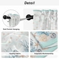 thumbnail image 5 of Aqua Coastal Shell Tier Curtains, Nautical Coral Starfish Seahorse Light Filtering Kitchen Curtains, 2Pcs Rod Pocket Half Window Treatments Panels for Sink Cafe Cabinet Camper 27.5x36 Inches, 5 of 9