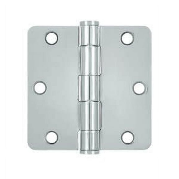 Deltana S35R4Heavy Duty26 3-1/2" x 3-1/2" x 1/4" Radius Hinge; Heavy Duty; Bright Chrome Finish