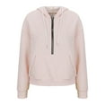 thumbnail image 4 of Qulqfy Women's Workout Hoodies Half Zipper Embossed Fall 2025 Professional Comfy Sweatshirts Women Pink Tops M, 4 of 6