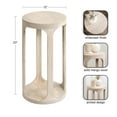 thumbnail image 3 of Kate and Laurel Dahl Wooden Round Drink Table, 12 x 23, Whitewash, Transitional Boho Circle Wood Accent Pedestal Table for Living Room Plant Stand or Small Bedroom Nightstand, 3 of 8