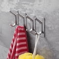 thumbnail image 3 of Ganchos Toalleros Adhesivos De Pared Para Toalla Baño Cocina PLATA, 3 of 5