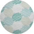 thumbnail image 2 of Addison Rugs Mayfield Premium Machine Washable Transitional Geometric Teal Round Rug, 8' x 8', 2 of 6