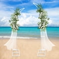 thumbnail image 3 of 2 PCS Wedding Stands Steel Tube Arch Backdrop Stand for Ceremony and Party Floor Standing Mount, 3 of 17