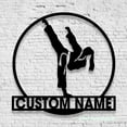 thumbnail image 4 of Craftnamesign Custom Girl Taekwondo Metal Wall Art LED Light, Personalized Kid Karate Name Sign, 4 of 5