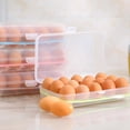 thumbnail image 2 of Egg Holder Set of 3, Single Layer Deviled Egg Tray with Lid Egg Carrier Box Dispenser Container for 45 Eggs Total, 2 of 8