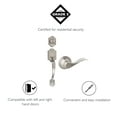 thumbnail image 4 of Design House 753897 Sussex Handleset with Springdale Lever Interior and Single Cylinder Deadbolt Satin Nickel, 4 of 15