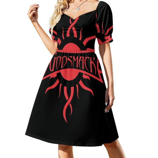 Godsmack Rock band Vestido clásico de manga corta Ropa de mujer vestidos de fiesta mujer vestidos de mujer de lujo