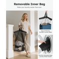 thumbnail image 4 of Cesto de ropa SOLEDI, 100 litros, grande y alto, con tapa y bolsa, azul, 4 of 9