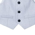 thumbnail image 5 of KyCheLot Boy's Suit Vest Formal V Neck Buttons Solid Color Vintage Casual Waistcoat Wedding Party School 1-13 Years, 5 of 5