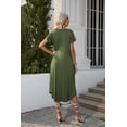 thumbnail image 5 of Ekouaer Long Nightgowns for Women with Pockets Short Sleeves Moo Moos for Women Casual House Dresses, 5 of 6