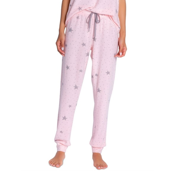 Insomniax Womens Peached Jersey Pajama Pants,Pink,Small
