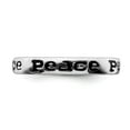thumbnail image 4 of 925 Sterling Silver Stackable Expressions Polished Enameled Peace Ring Size: 8; for Adults and Teens; for Women and Men, 4 of 5