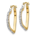 thumbnail image 2 of 14K Yellow Gold Earring Hoop Women'S Diamond 16 mm 1, 2 of 3