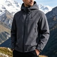 thumbnail image 4 of LEKWK Rain Jacket Men Big and Tall Water Resistant Lightweight Windbreaker Hooded Coat Full Zip Hiking Running Golf Outdoor Activewear, 4 of 9
