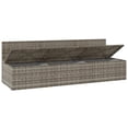 thumbnail image 5 of vidaXL 3-Seater Garden Sofa with Cushions Grey Poly Rattan, 5 of 5