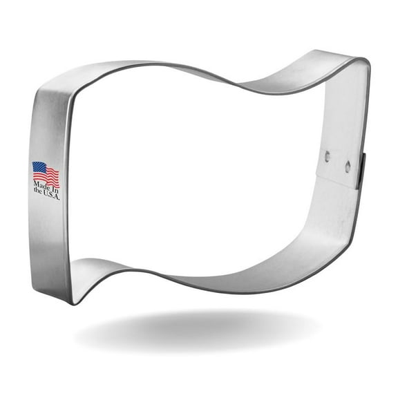 Foose Brand Beach Blanket Flag Cookie Cutter Cookie Cutter 3 in, Tin Plate Steel, Handmade in USA