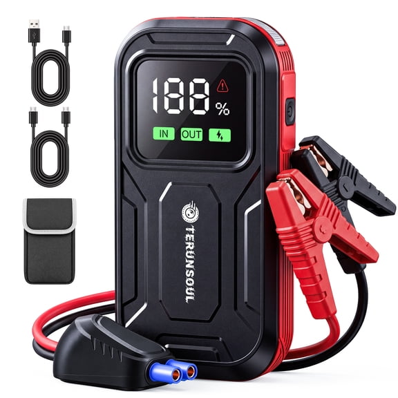 Portable Car Jump Starter, TERUNSOUL G68D 2000A Peak 12V Battery Jumper Pack, Jump Box Starter for Car & Battery Booster Power Bank, up to 6.0L Gas/4.0L Diesel